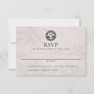 Carte RSVP Mariage Passeport Aruba