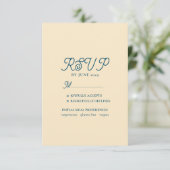 Carte RSVP Mariage Peach Fuzz (Debout devant)