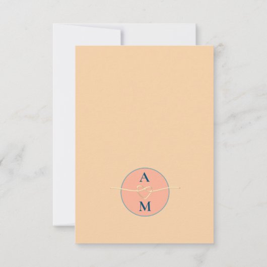 Carte RSVP Mariage Peach Fuzz (Dos)