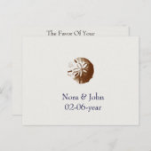 carte rsvp mariage plage (Devant / Derrière)