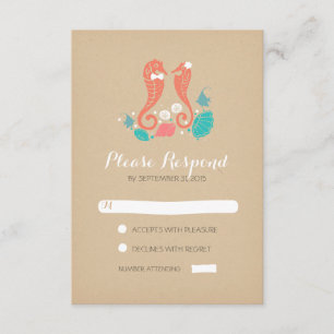 carte RSVP mariage plage