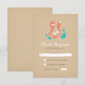 carte RSVP mariage plage (Devant / Derrière)