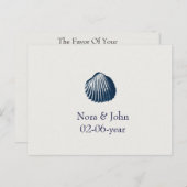 carte rsvp mariage plage (Devant / Derrière)