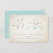 Carte RSVP, mariage plage étoile de mer (Devant / Derrière)