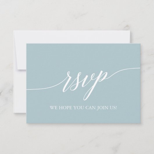 Carte RSVP Mariage QR Code Aqua Beach Coordinate (Devant)