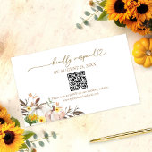 Carte RSVP Mariage QR en ligne Fall in Love