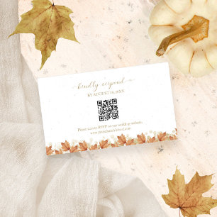 Carte RSVP Mariage QR en ligne Fall in Love