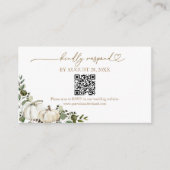 Carte RSVP Mariage QR en ligne Fall in Love (Devant)
