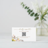 Carte RSVP Mariage QR en ligne Fall in Love (Debout devant)