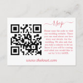 Carte RSVP Mariage QR Peach rose Tropical (Dos)