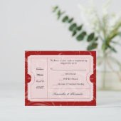 Carte RSVP Mariage rouge (Debout devant)