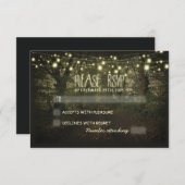 Carte RSVP mariage rustique Tree Path (Devant / Derrière)