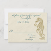 Carte RSVP Mariage Seahorse (Dos)