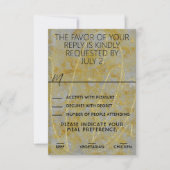 Carte RSVP mariage Silver Lining (Devant)