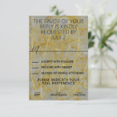 Carte RSVP mariage Silver Lining (Debout devant)