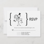 Carte RSVP Mariage simple d'amour (Devant)