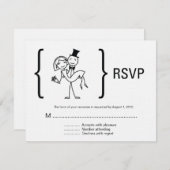 Carte RSVP Mariage simple d'amour (Devant / Derrière)