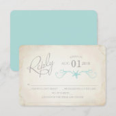 Carte RSVP, mariage Starfish Beach (Devant / Derrière)