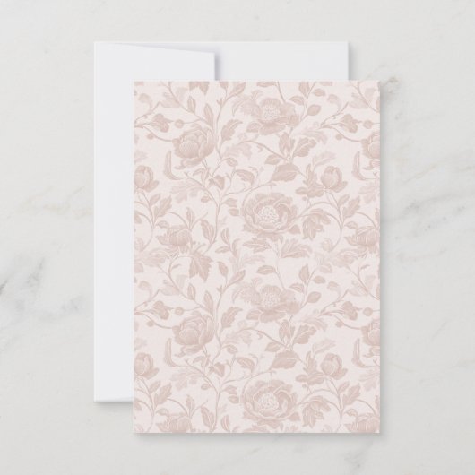 Carte RSVP Mariage Vintage classique (Dos)