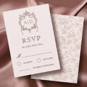 Carte RSVP Mariage Vintage classique