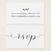 Carte RSVP mariage Website (Devant & derrière)