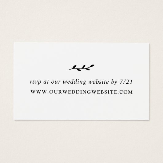 Carte RSVP mariage Website (Devant)