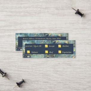 Carte RSVP marine & Gold Wedding