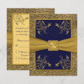 Carte RSVP Marine Majestic et Gold (Devant / Derrière)
