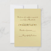 Carte RSVP Marquis Green Silk Gold (Dos)