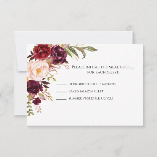 Carte RSVP Marsala (Dos)