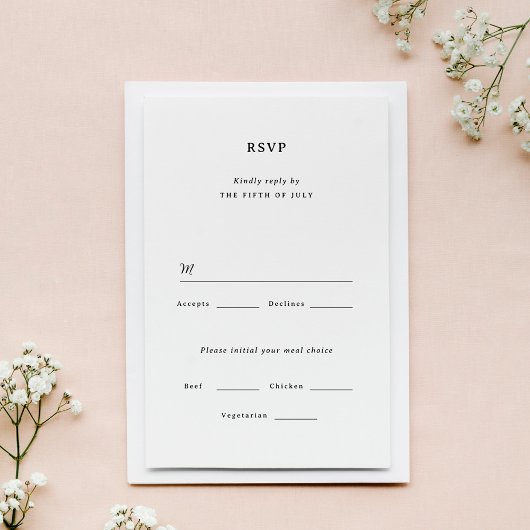 Carte RSVP Marseille Wedding