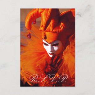 Carte RSVP Mask vénitienne