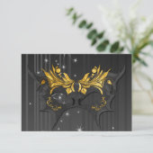 Carte RSVP Masquerade Ball Wedding (Debout devant)