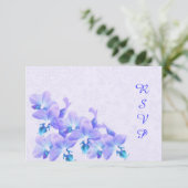 Carte RSVP Mauve Orchids (Debout devant)