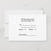 Carte RSVP Mauve Orchids (Dos)