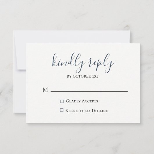 Carte RSVP Mauve Wedding (Devant)