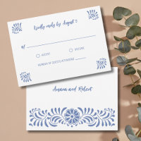 CARTE RSVP MEXICAINE BLEU TALAVERA