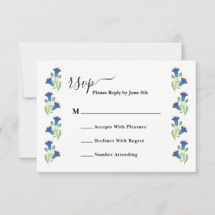 Carte RSVP mexicaine de mariage floral