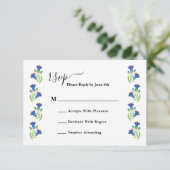 Carte RSVP mexicaine de mariage floral (Debout devant)