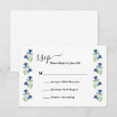 Carte RSVP mexicaine de mariage floral (Devant / Derrière)