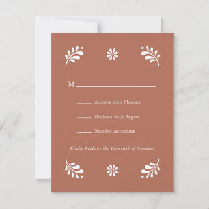 Carte RSVP mexicaine Terra Cotta