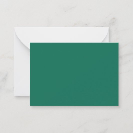 Carte RSVP mini mariage vert émeraude traditionnel (Dos)