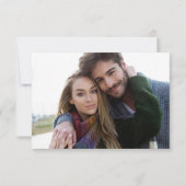 Carte RSVP minima moderne Mariage QR Code photo (Dos)