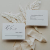 Carte RSVP minimal Élégant de mariage de script