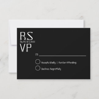 Carte rsvp minimale simple