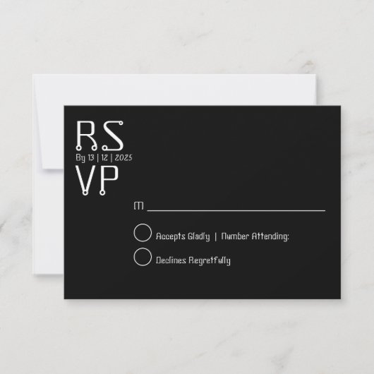 Carte rsvp minimale simple (Devant)