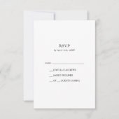 Carte RSVP minimaliste classique (Devant)