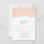 Carte RSVP minimaliste Classique Blush Wedding (Devant)