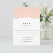 Carte RSVP minimaliste Classique Blush Wedding (Debout devant)
