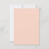 Carte RSVP minimaliste Classique Blush Wedding (Dos)